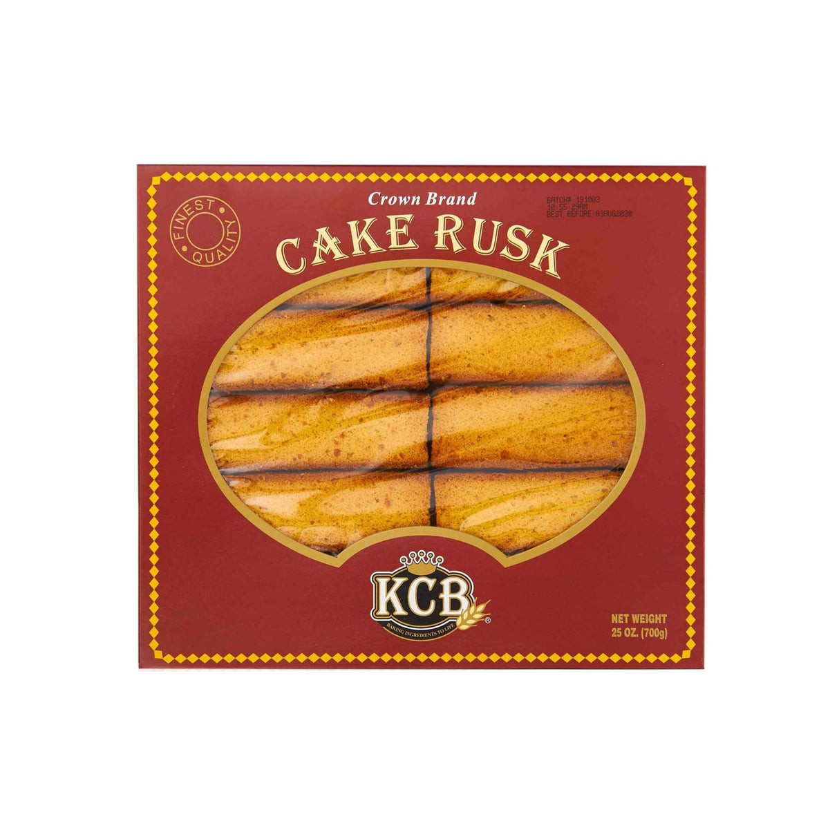 KCB CAKE RUSK COCONUT 700 GM