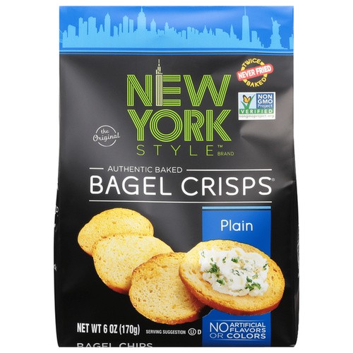 NY BAGEL CRISPS PLAI 6 OZ