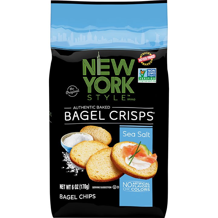 NY BAGEL CRISPS SEA 6 OZ