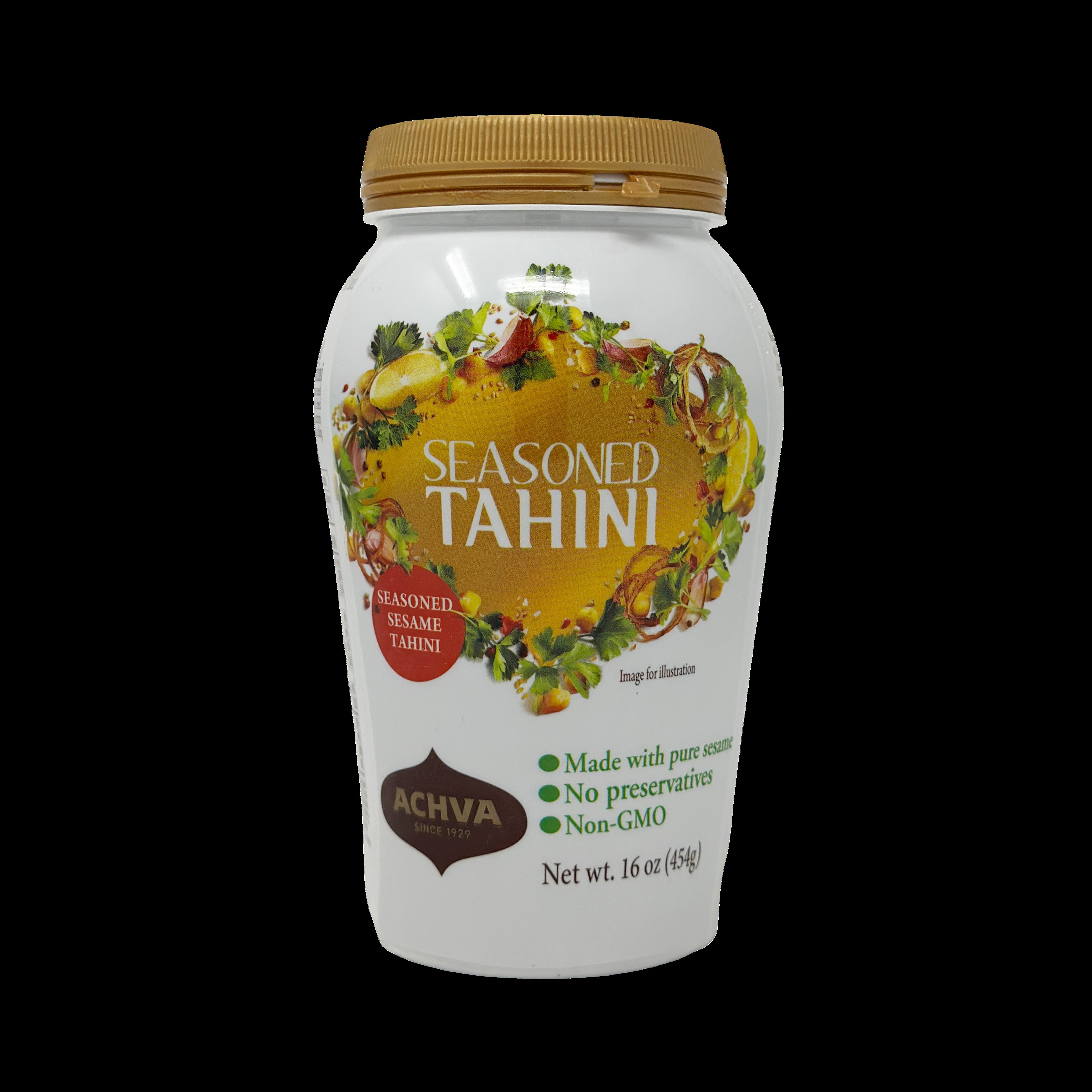 ACHVA TAHINA SEASONED 16 OZ