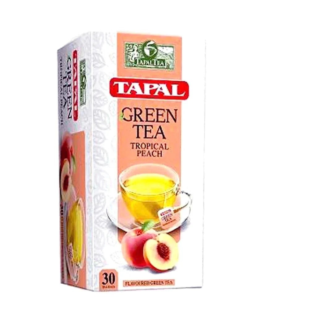 TAPAL GREEN TEA TROPICAL PEACH 30BAGS 45 GM