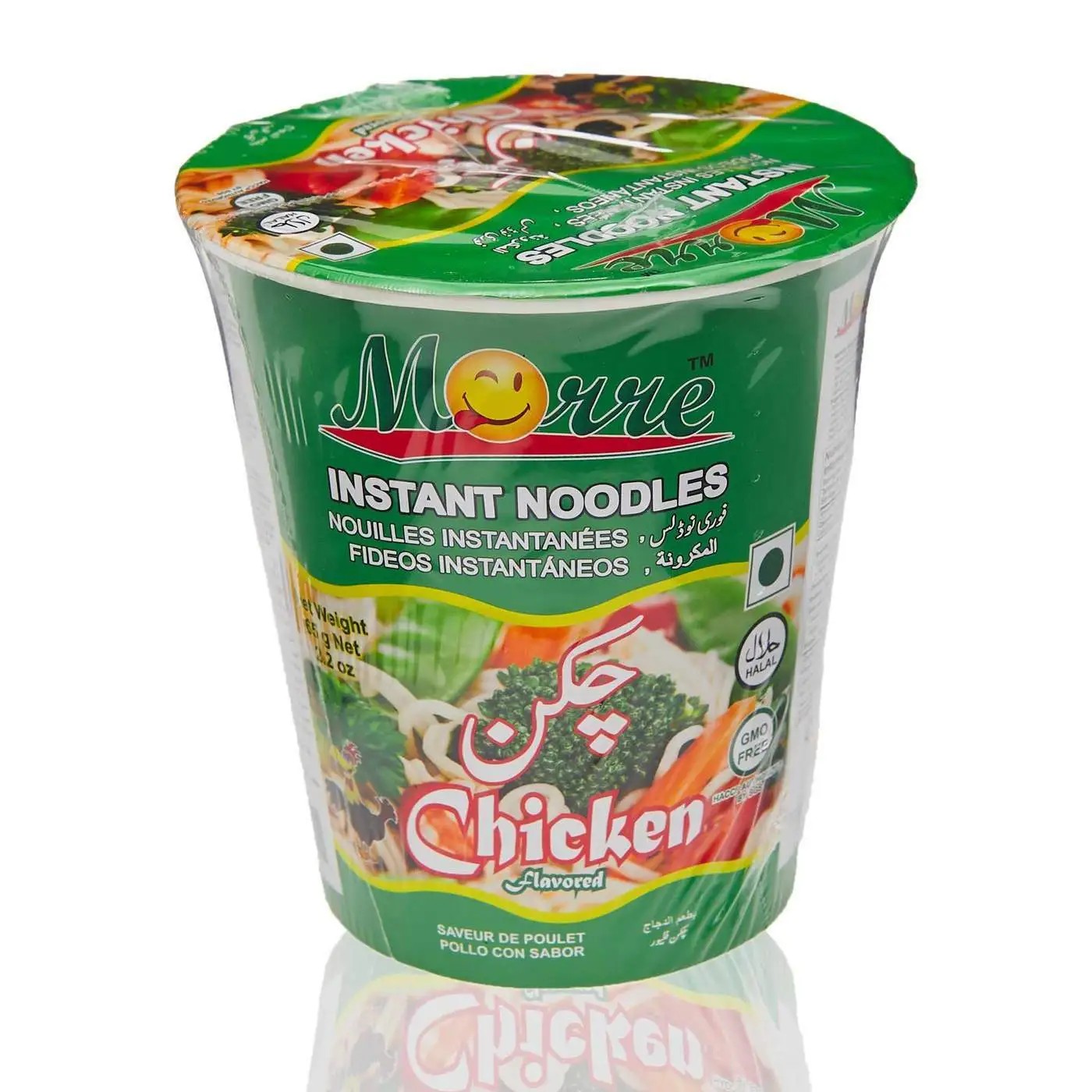 MORRE CUP NOODELES CHICKEN FLAVORED 2.2 OZ