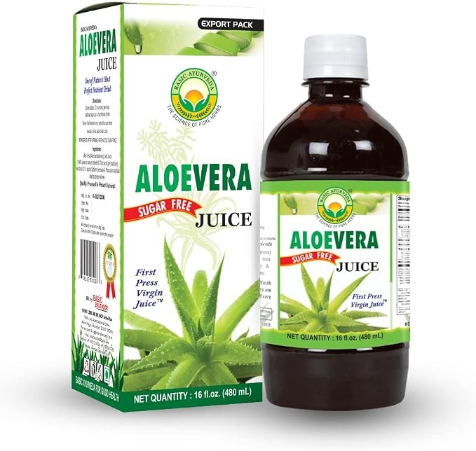 VEDIC SECRETS Basic Ayurveda Aloe Vera Juice Sugar Free  480 ML