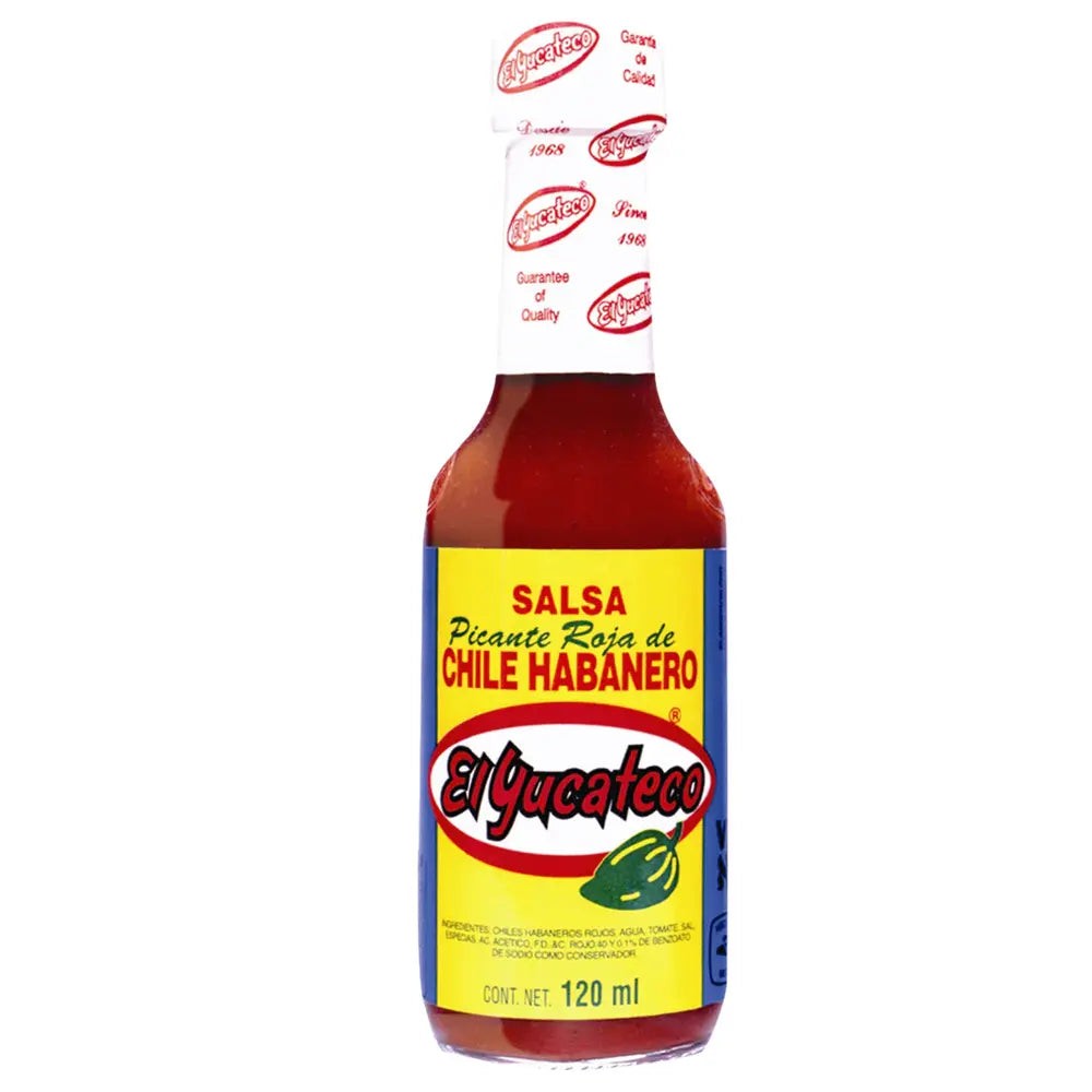 EL YUCATECO RED HABANERO SAUCE 4 OZ