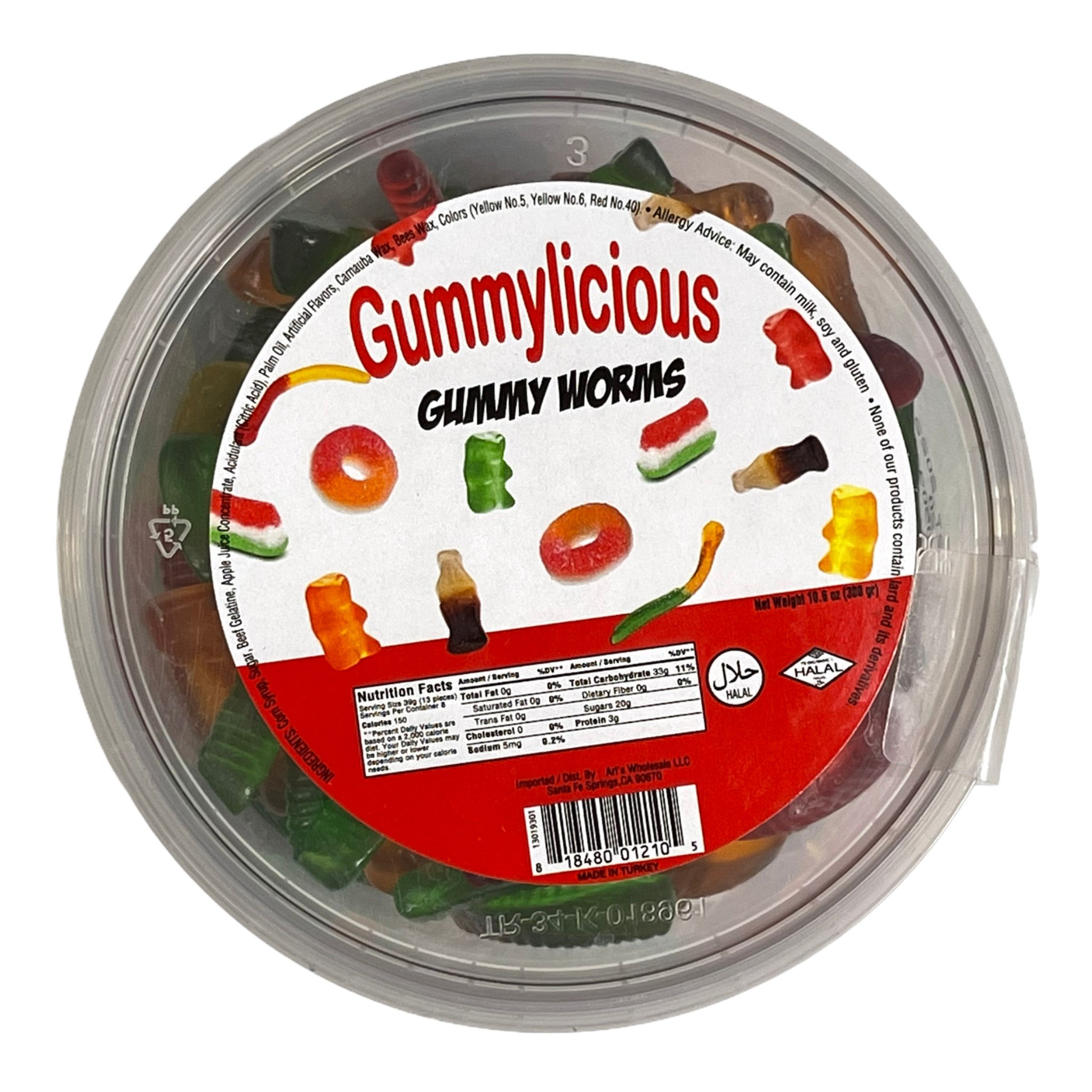 GUMYLICIOUS WORMS 300 GM