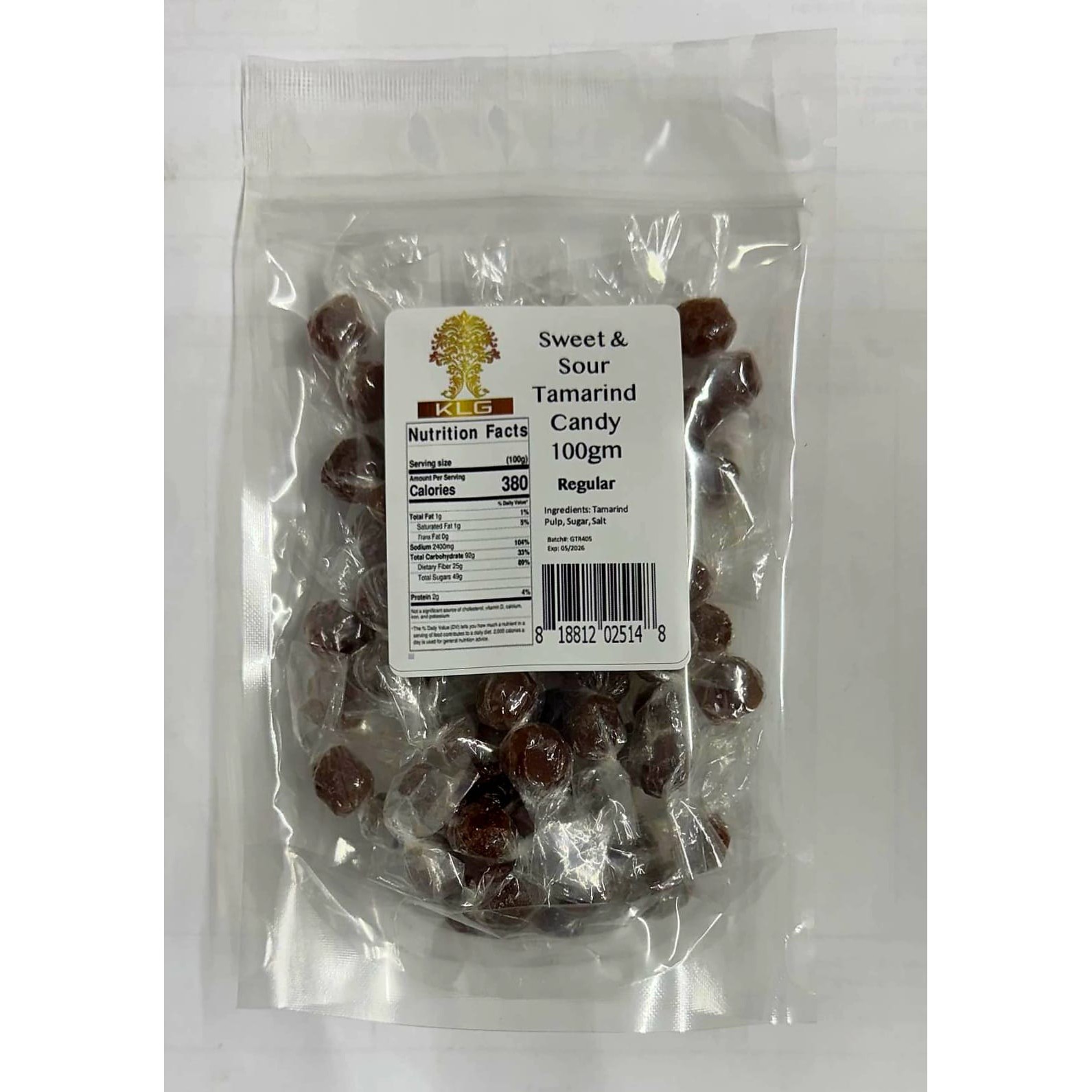 KLG SWEET & SOUR TAMARIND CANDY (REG) 100 GM