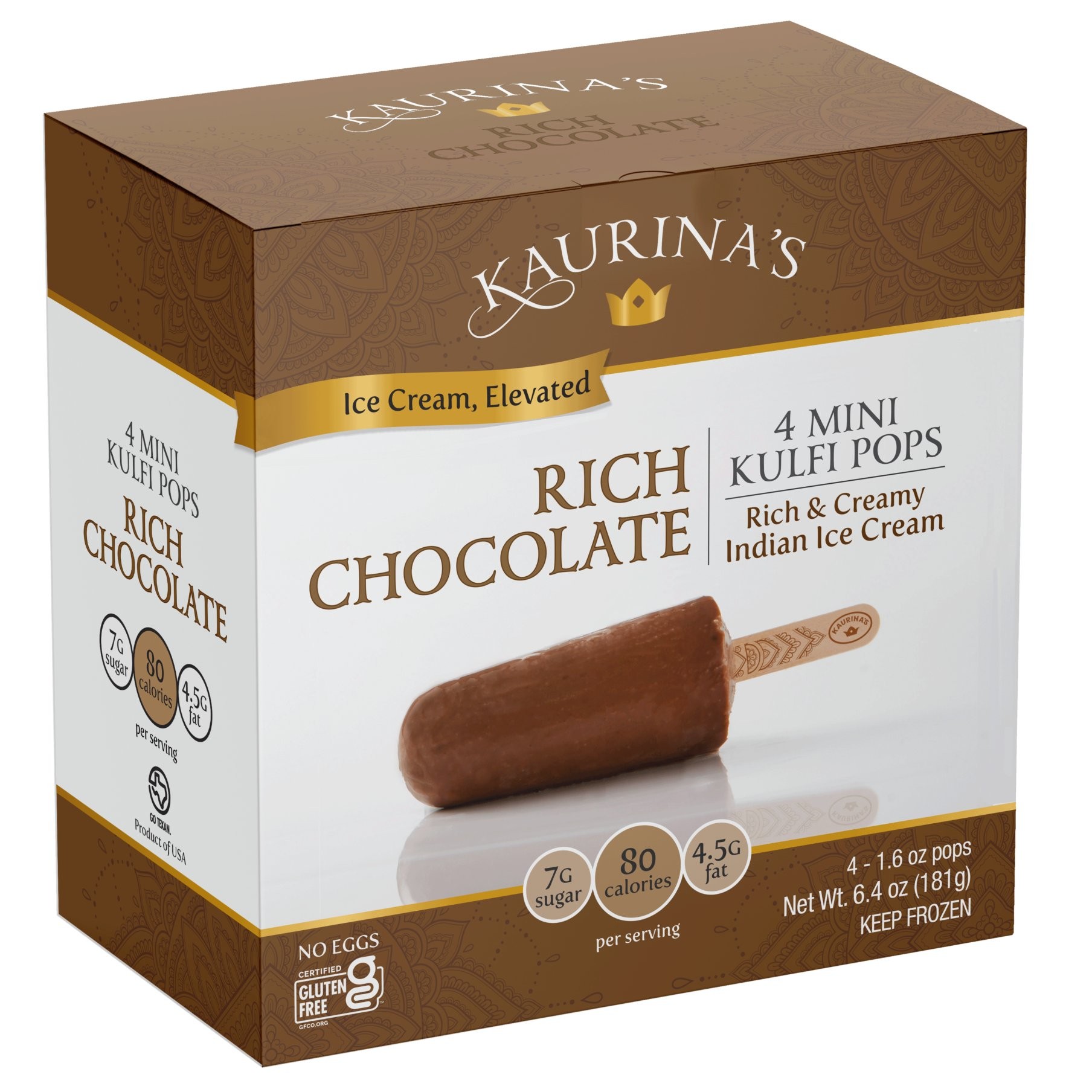 CHOCOLATE KULFI KAURINAS (4 BAR) 0.75 Lbs