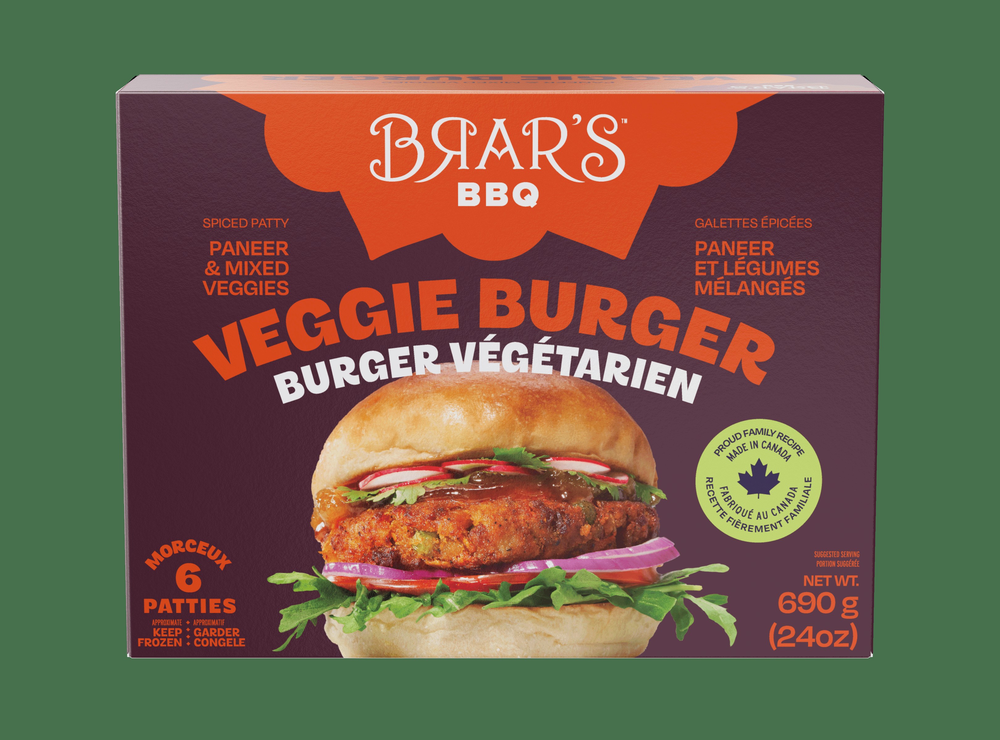 BRAR VEGGIE BURGER PATTY 690 GM