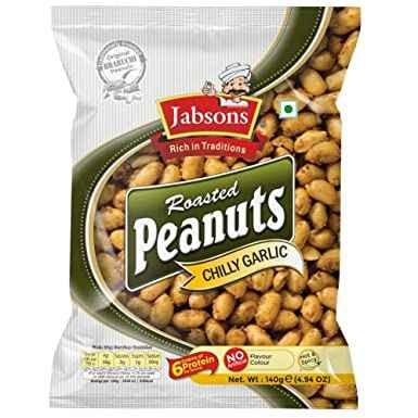 ROASTED PEANUTS CHILLI GARLIC JABSONS 0.33 Lbs