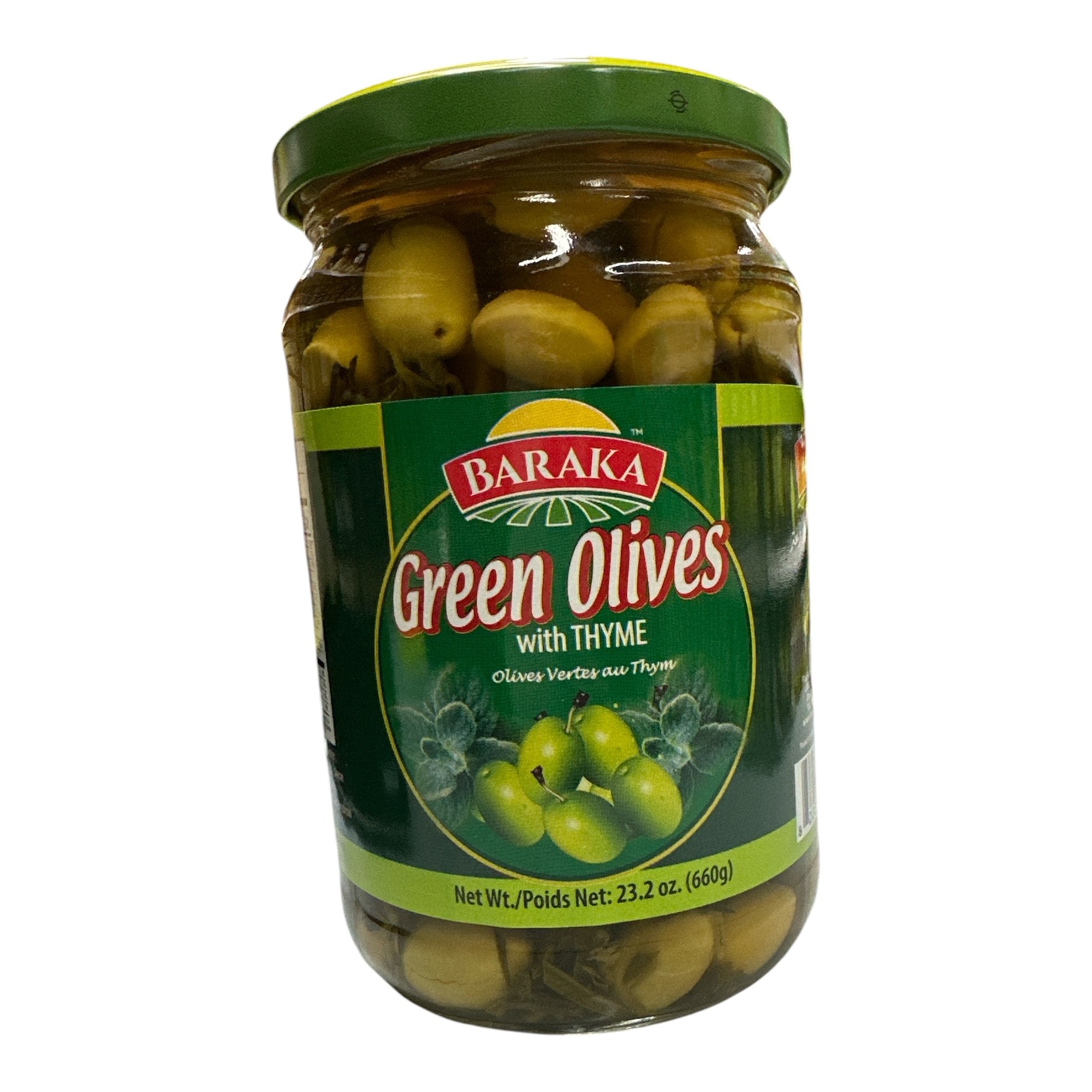 Baraka Green Olives Thyme 1000 GM