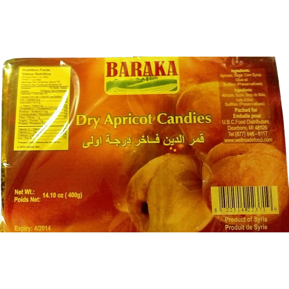 Baraka Dry Apricot Candy 400 GM