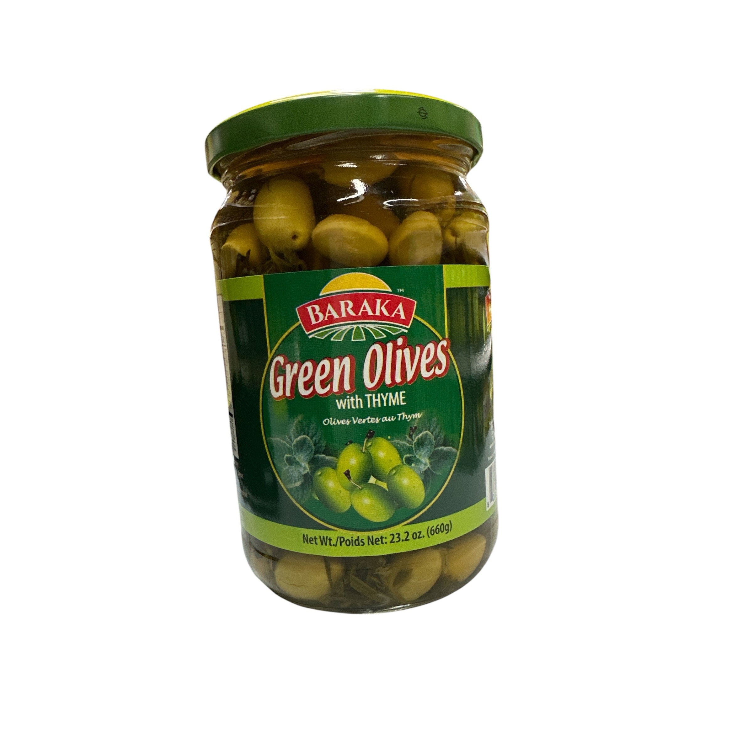 Baraka Green Olives 23.2 OZ