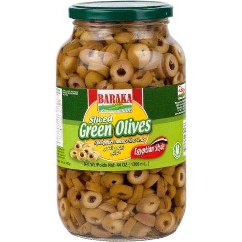 Baraka Sliced Green Olives 44 OZ