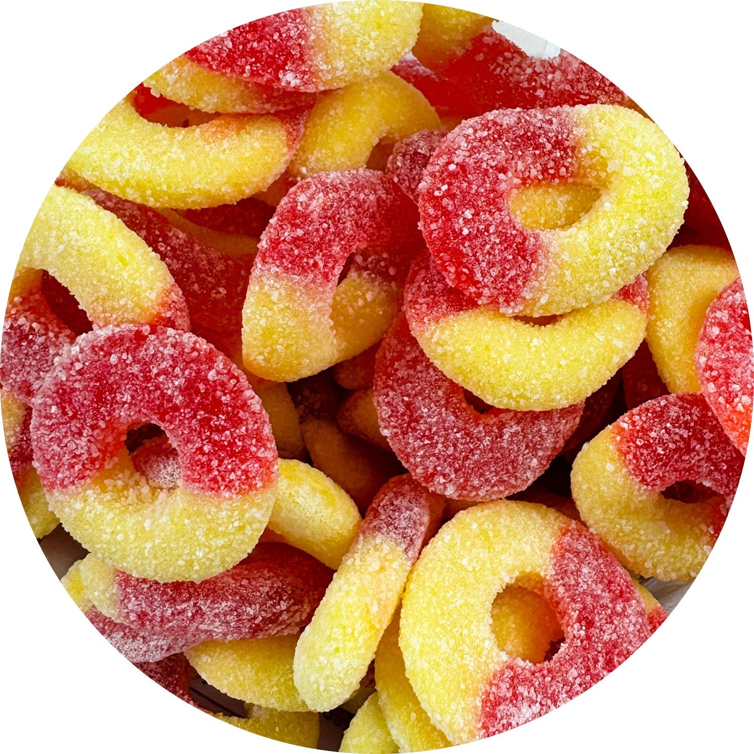 Y.Gummy Peach Rings 125 GM