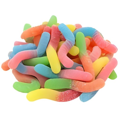 Y.Gummy Sour Neon Worms 125 GM