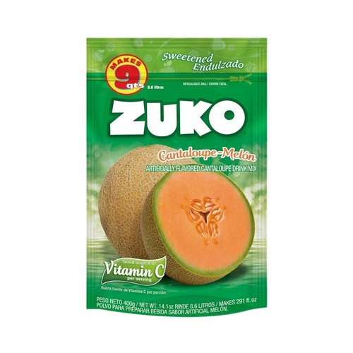 ZUKO DRINK MIX MELON CANTALOUPE 14.1 OZ