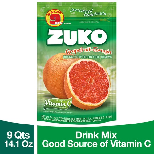 ZUKO GRAPEFRUIT DRINK MIX                14.1 OZ
