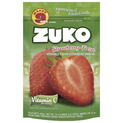 ZUKO STRAWBERRY  DRINK MIX               14.1 OZ