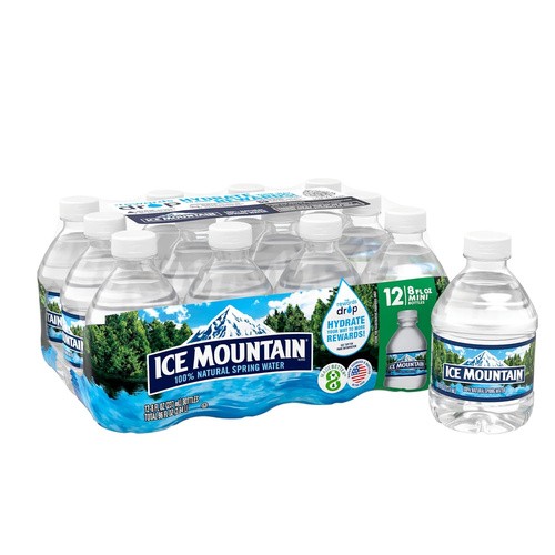 ICE MOUNTAIN WATER 12 8OZ                96 OZ