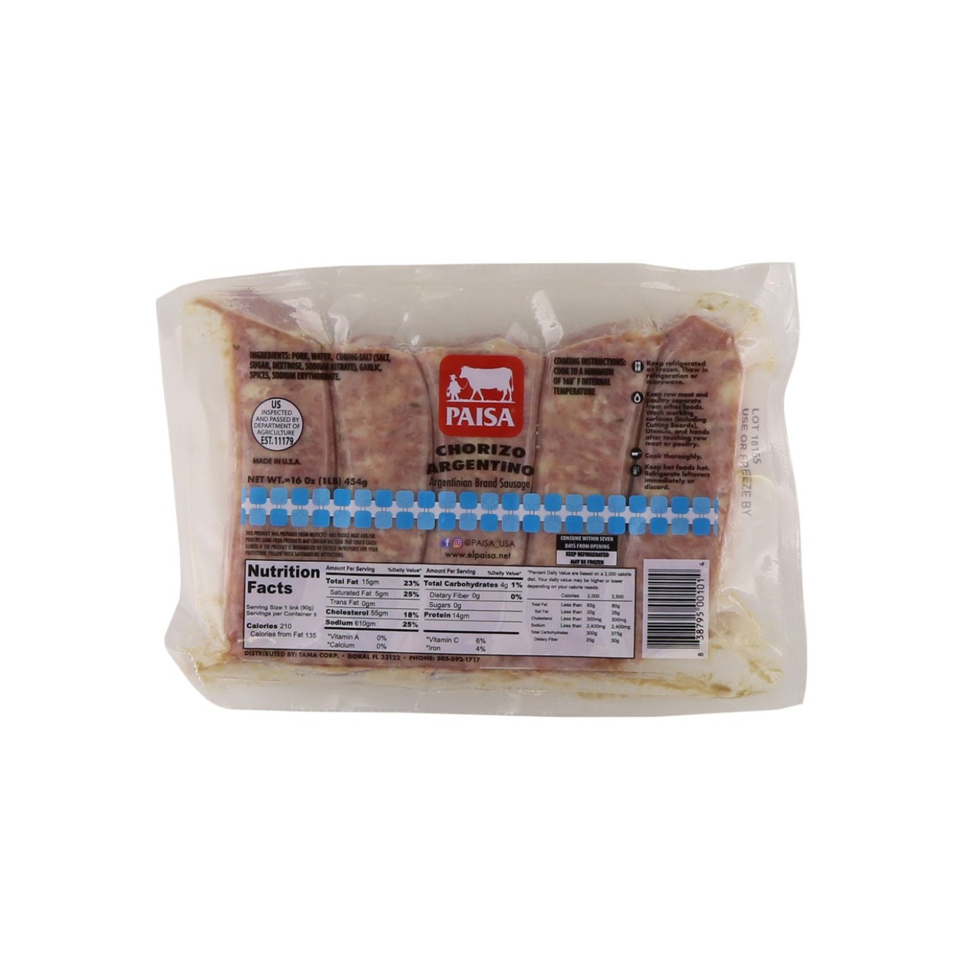 CHORIZO ARGENTINO                        16 OZ