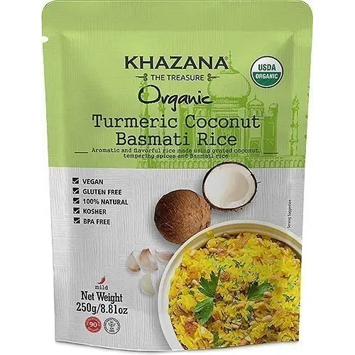 KH ORGANIC RTE TURMERIC COCONUT BASMATI RICE 8.8 OZ