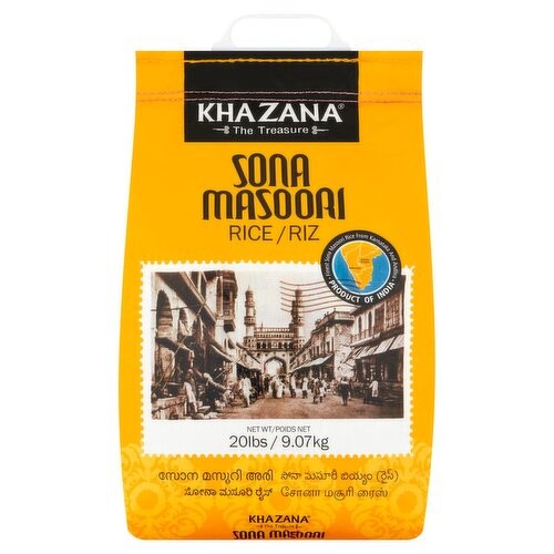 Khazana Sona Masoori Rice 20 LBS