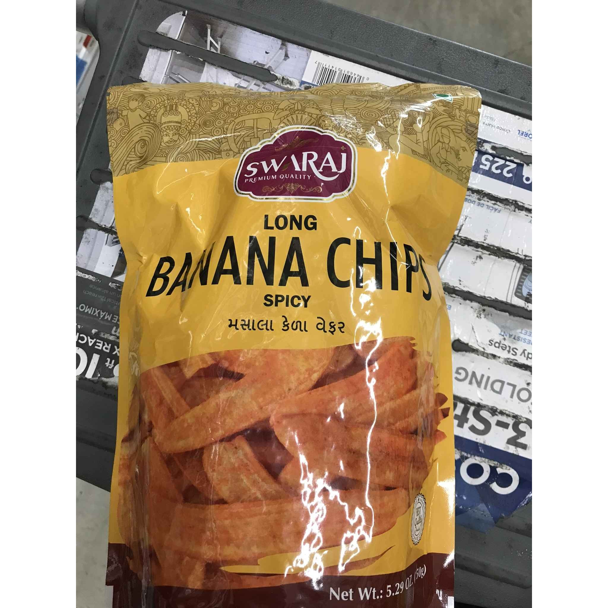 SWARAJ BANANA CHIPS SPICY LONG 5.29 OZ