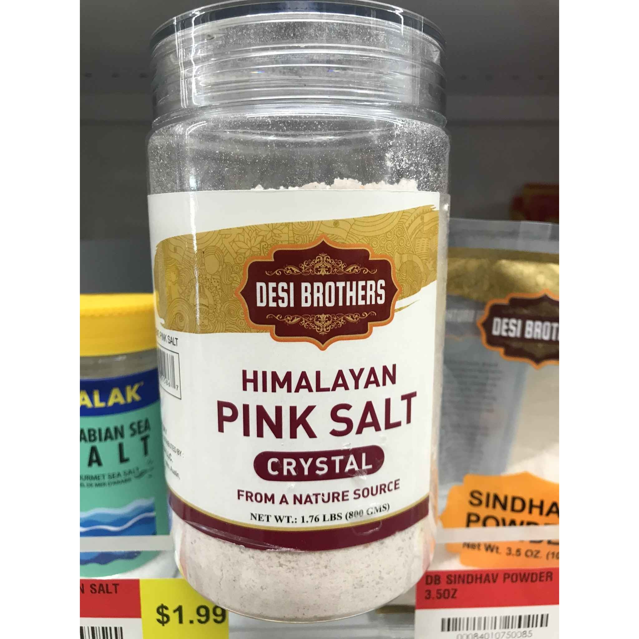 DESI BROTHERS HIMALAYAN PINK SALT 1.76 LBS