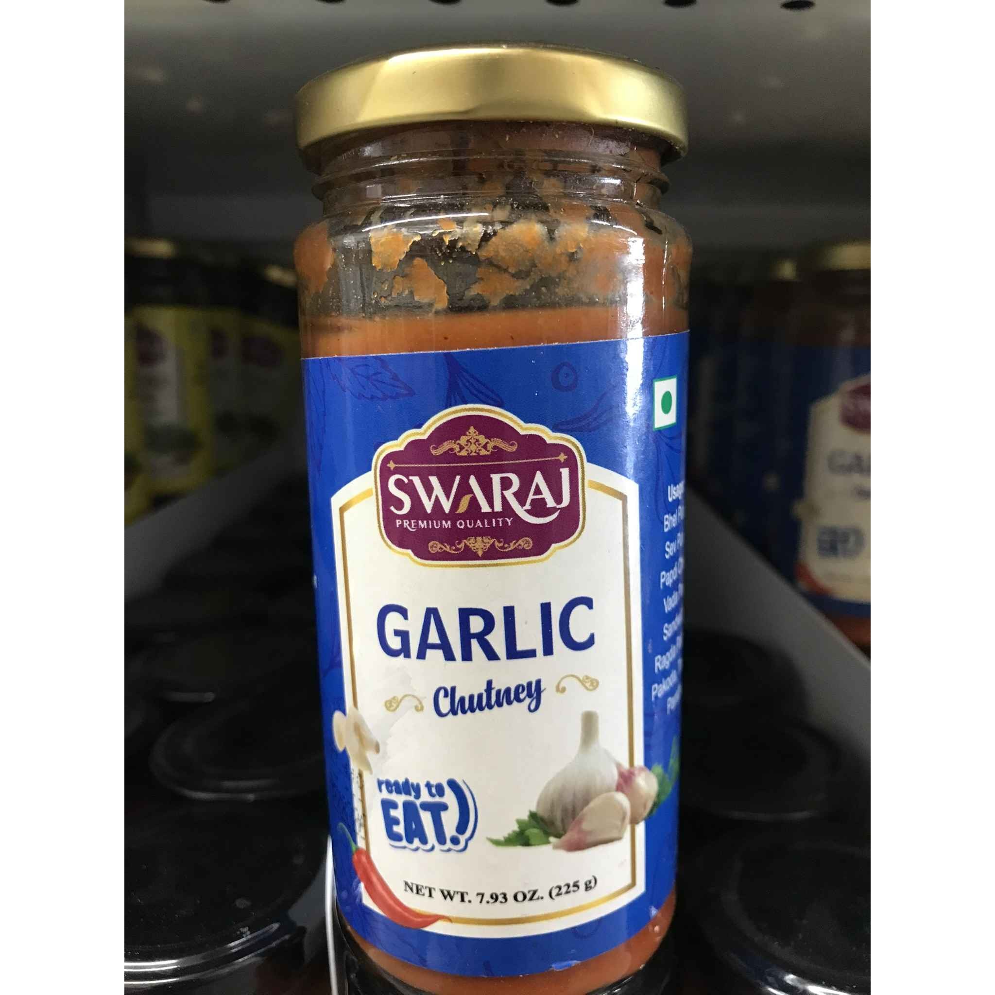 SWARAJ GARLIC CHUTNEY 7.93 OZ
