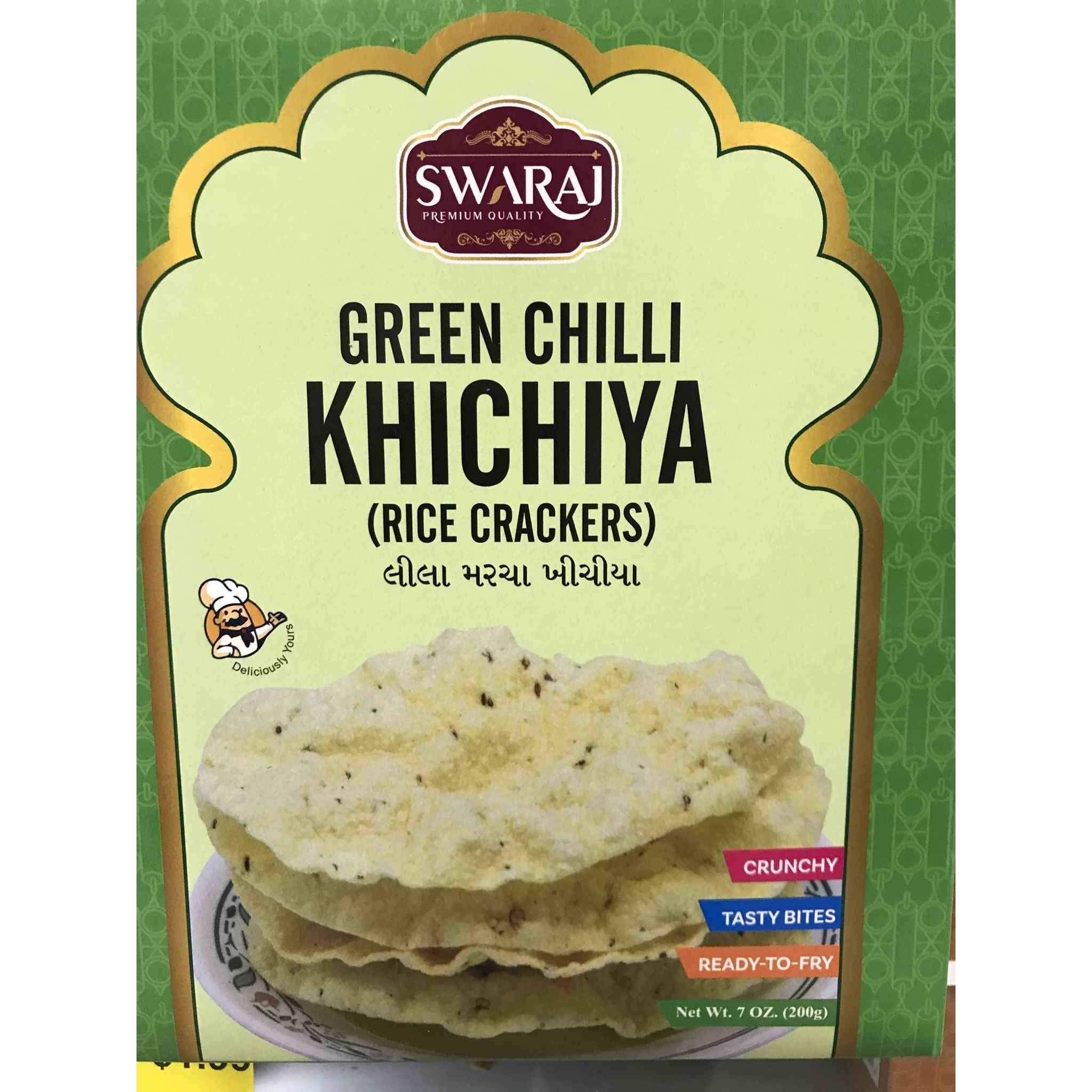 SWARAJ GREEN CHILLI KHICHIYA 7 OZ