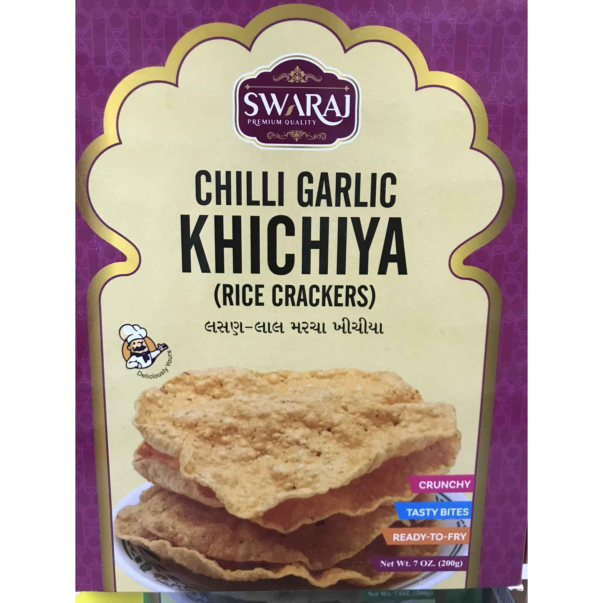 SWARAJ CHILLI GARLIC KHICHIYA 7 OZ
