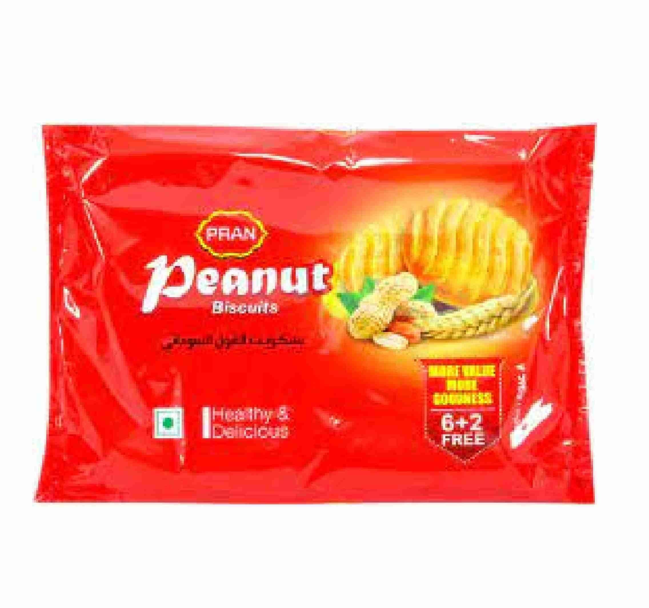 Pran Peanut Biscuits 8 PACK