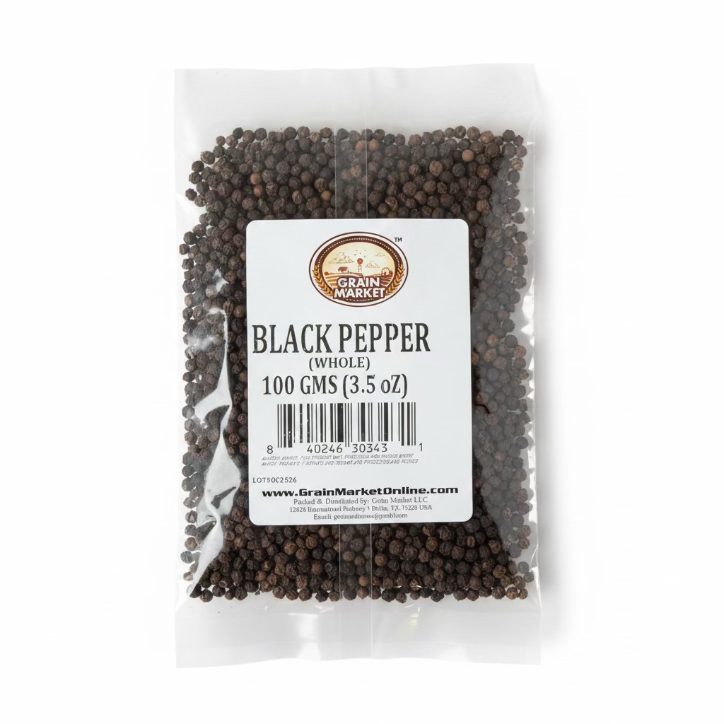Gm Black Pepper Whole 100 GM