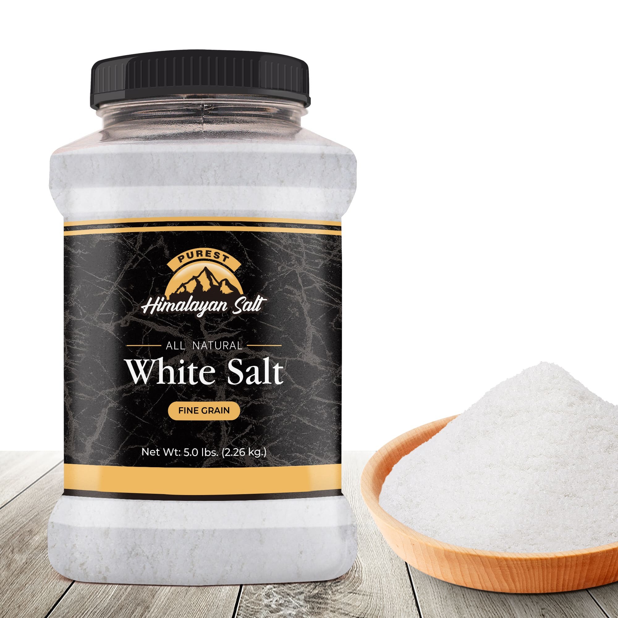 HIMALAYAN WHITE SALT JAR GRAIN MARKET 5 LBS