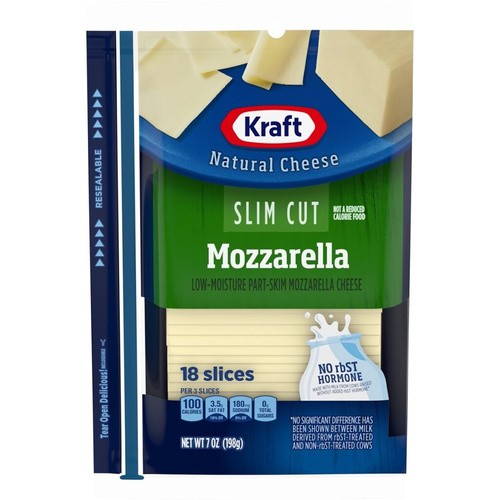 KRAFT SLIM CUT MOZZA 7 OZ