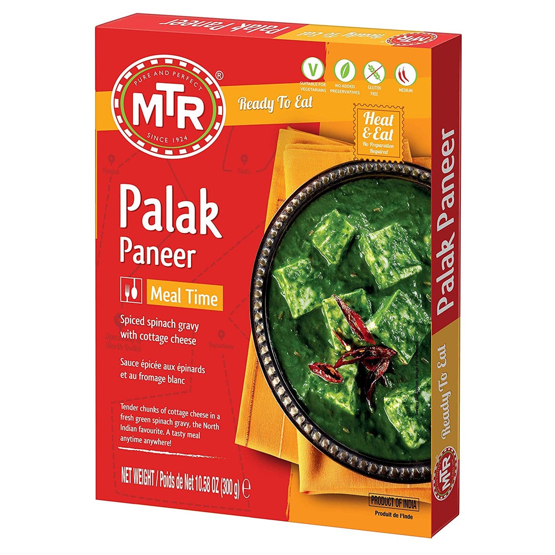 MTR PALAK PANEER READY TO EAT 300 GM