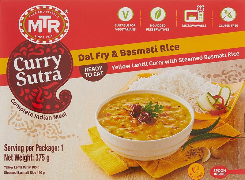 MTR DAL FRY & BASMATI RICE READY TO EAT 375 GM