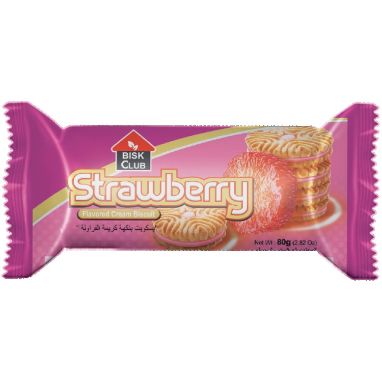 STRAWBERRY CREAM BISCUIT 80 GM