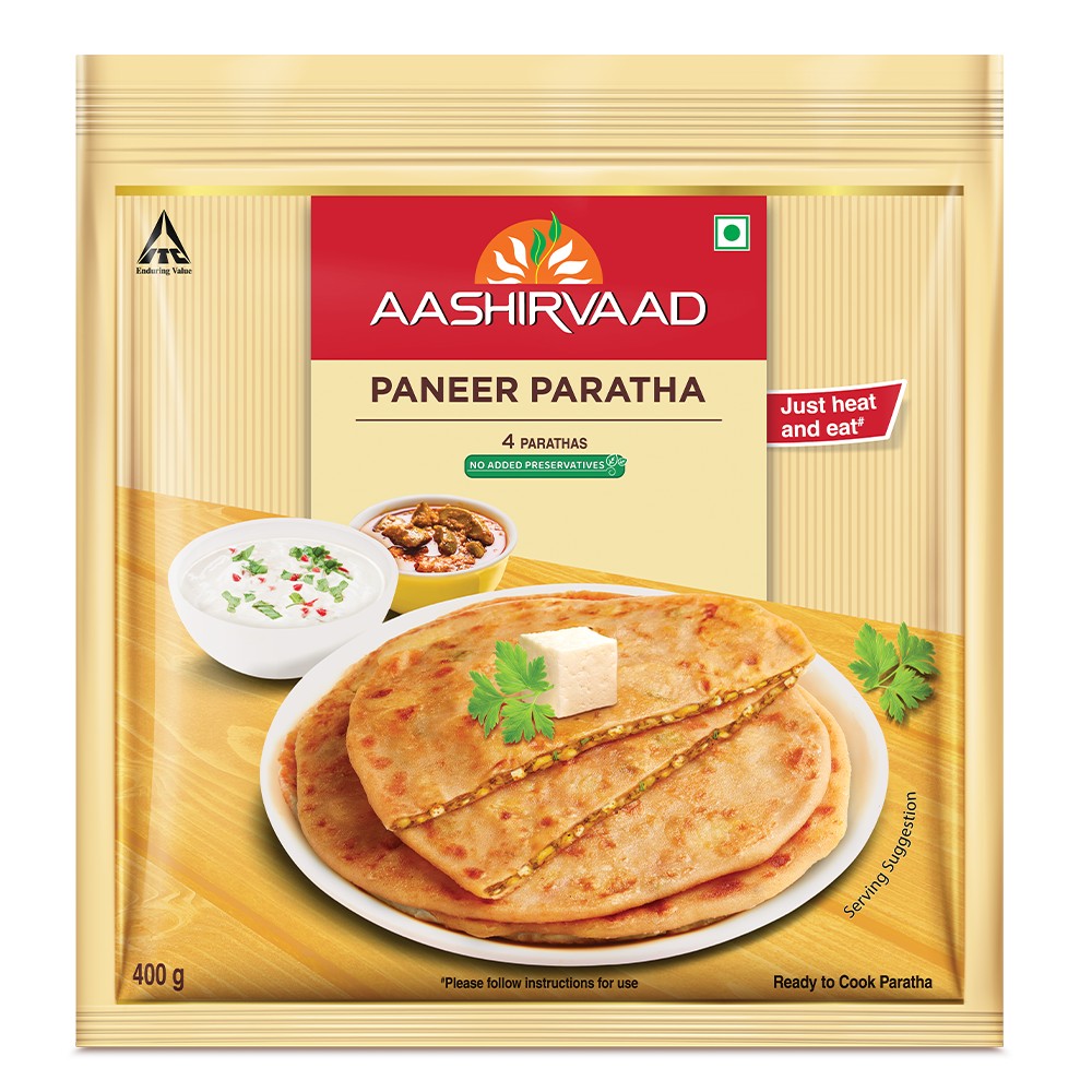 AASHIRVAAD PANEER PARATHA 400 GM