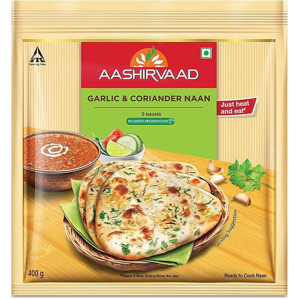 AASHRIVAAD Garlic And Coriander NAAN 400 GM
