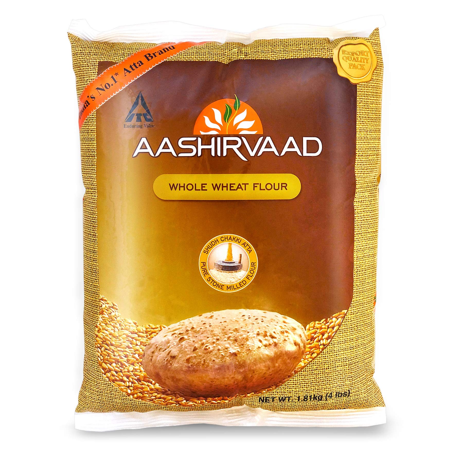 Aashirvaad Whole Wheat Flour 4 LBS
