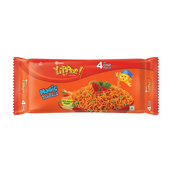 SUNFEAST YIPEE MASALA MAGIC NOODLES 4PK 280 GM