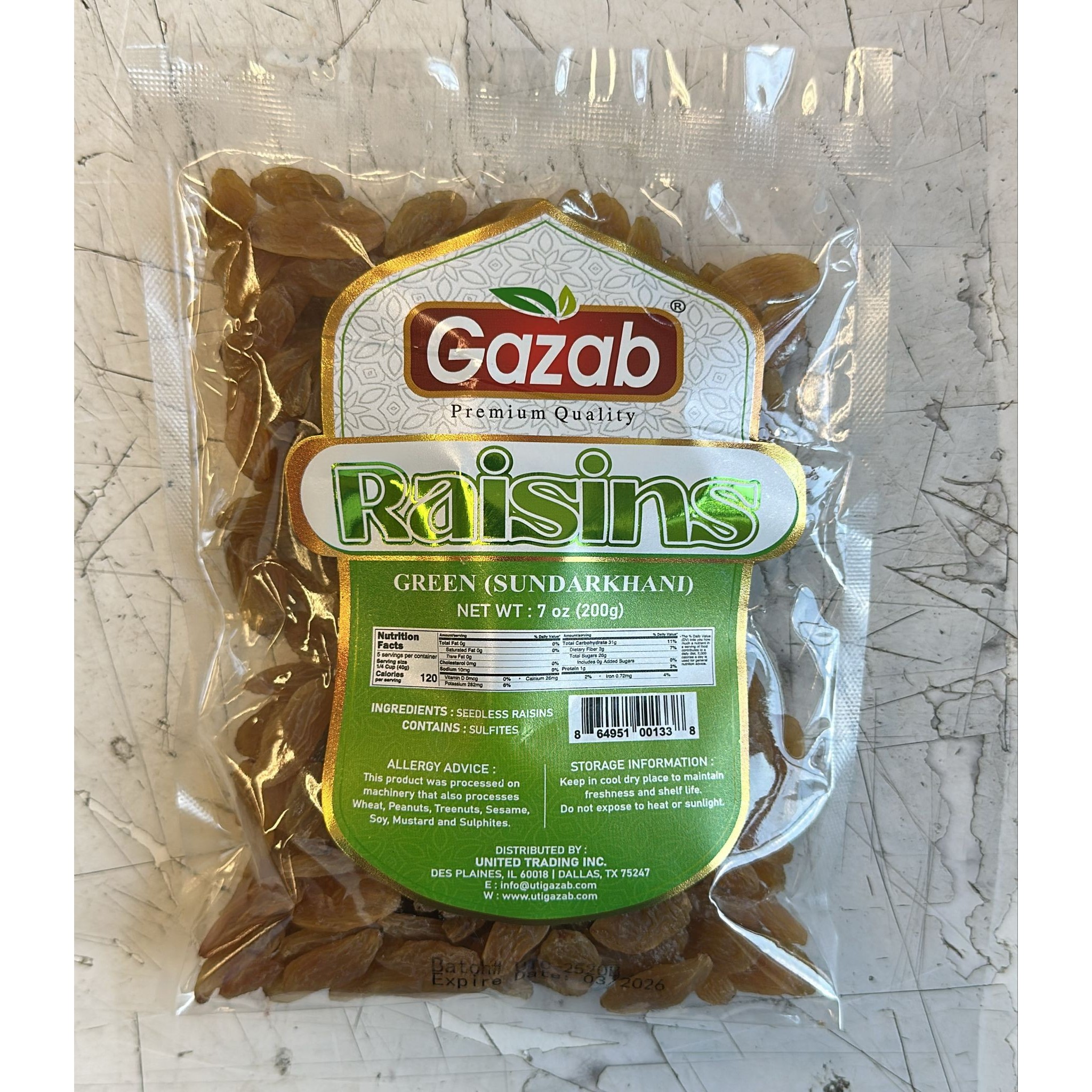 Gazab Green Raisins 200 GM