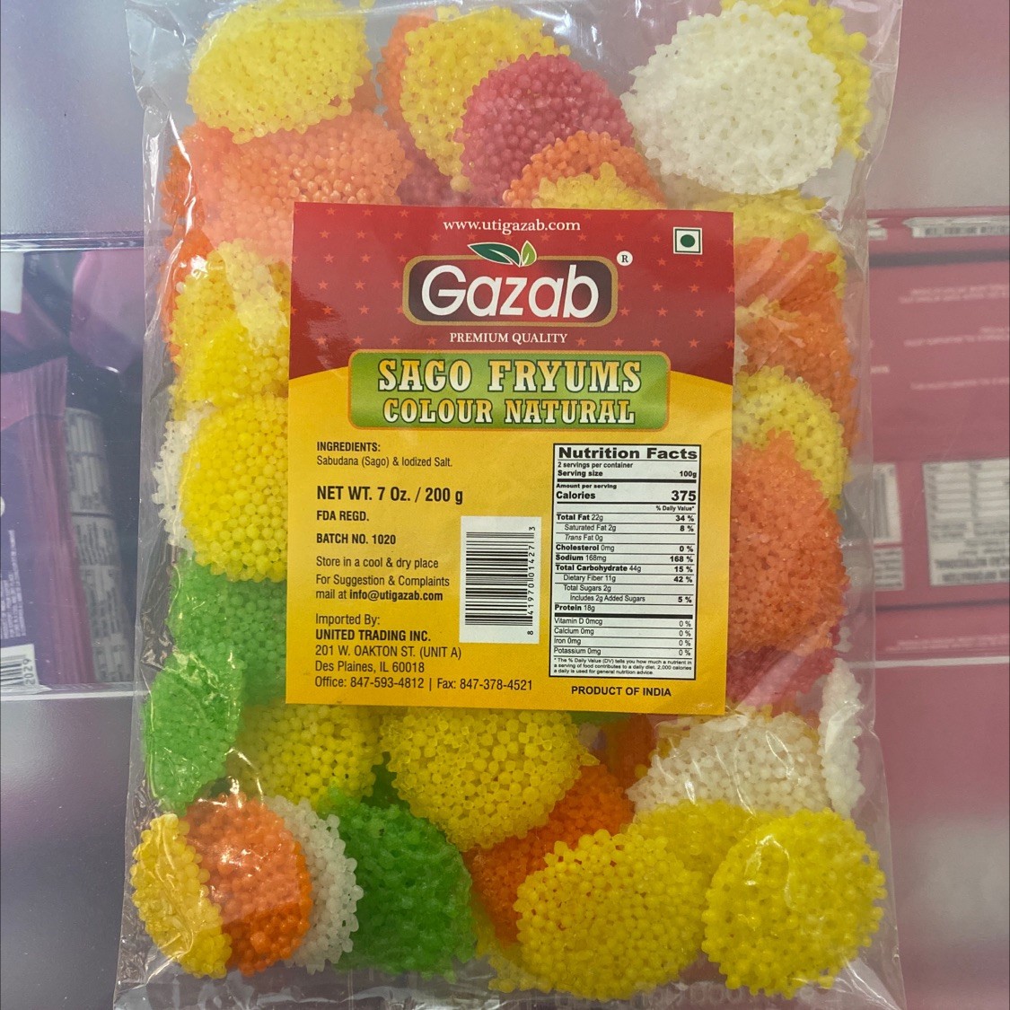 Gazab Sago Fryums Far Far 400 GM