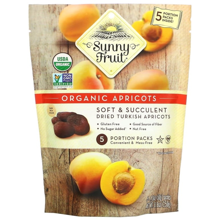 SUNNY FRUITS ORGANIC APRICOTS 8.8 OZ