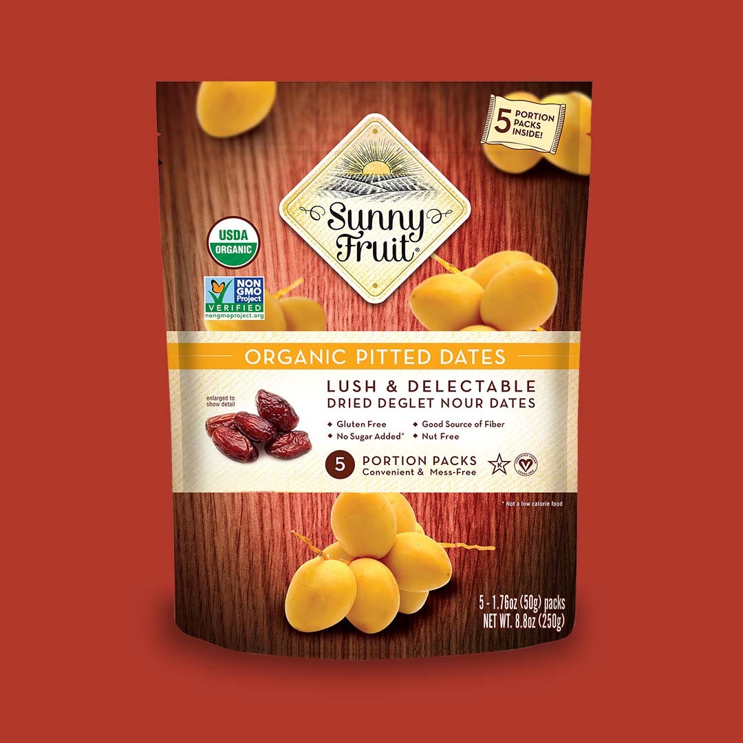 SUNNY FRUIT ORGANIC PITTED DATES 250 GM