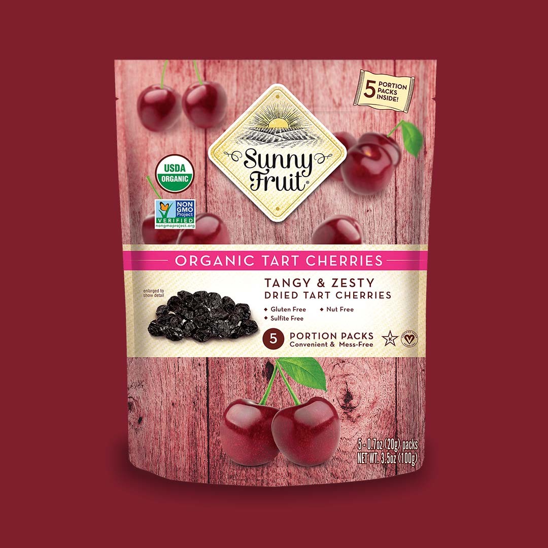 SUNNY FRUIT ORGANIC TART CHERRIES 3.5 OZ