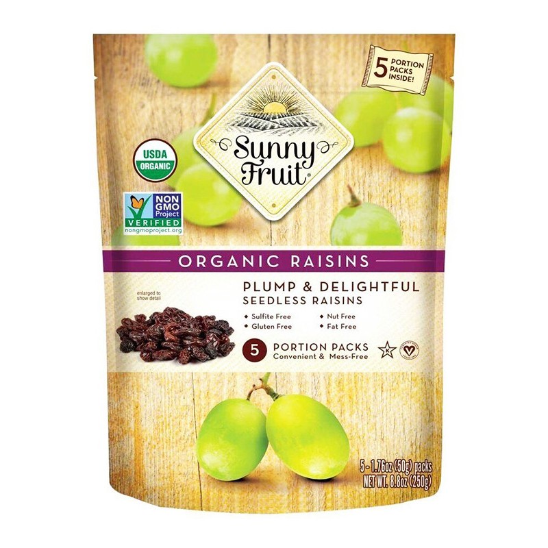 SUNNY FRUIT ORGANIC DRIED RAISIN 8.8 OZ