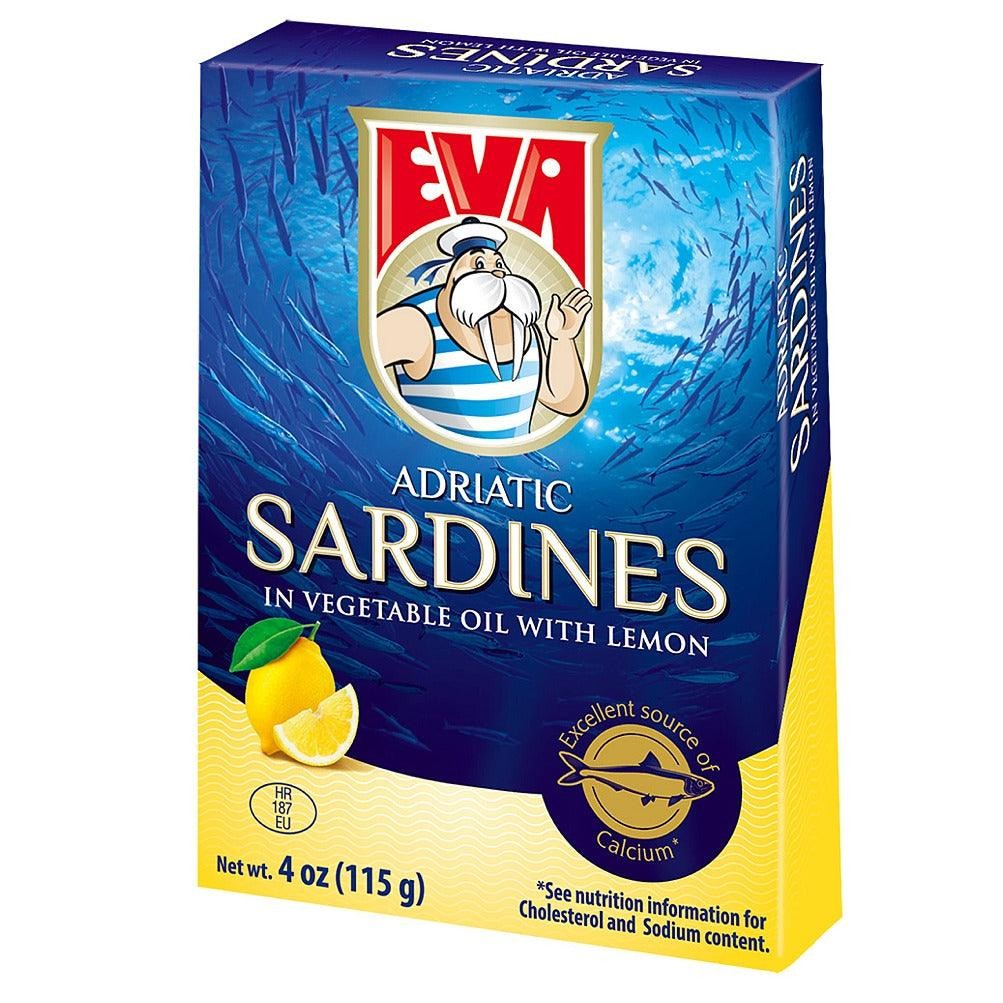 Eva Sardines Lemon 4 OZ