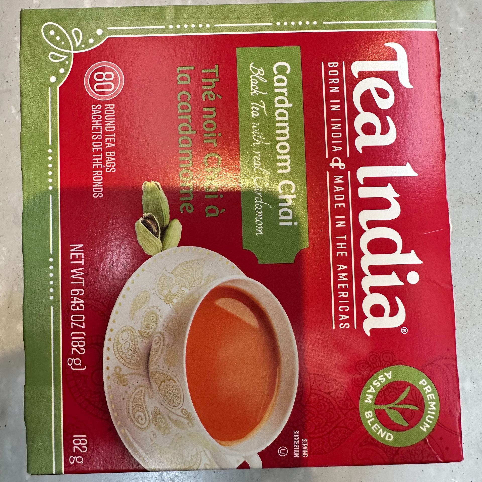 TEA INDIA CARDAMOM 80 COUNT